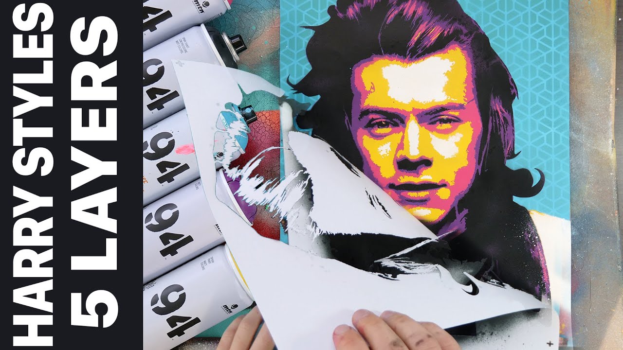Harry Styles Multi Layer Graffiti Stencil in and Cricut YouTube