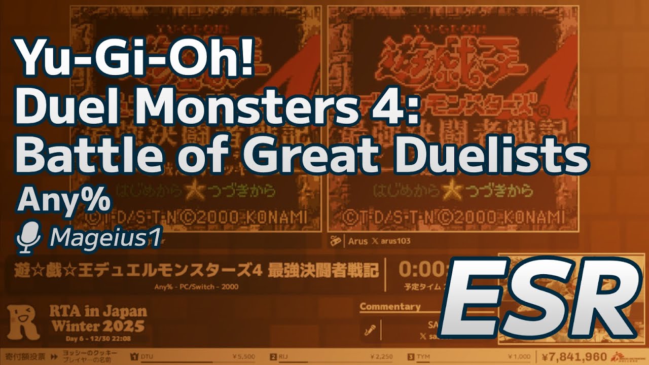 Yu-Gi-Oh! Duel Monsters 4: Battle of Great Duelists - RTA in Japan Winter 2025 English Restream