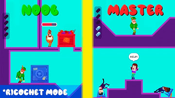 Hitmasters! - All Levels walkthrough [RICOCHET MODE] 1-25 (iOS, Android)