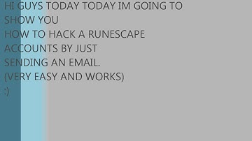 HOW TO HACK A RUNESCAPE ACCOUNT (EASY)
