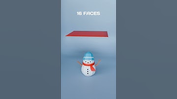 Snowman Cloth Simulation from 1 Face to 16,384 Faces #blender3d