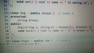 Multilevel inheritance