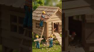 Tiny Workers Build a Mini Chicken Village | Amazing Miniature Farm Adventure #easteregger #minieggs