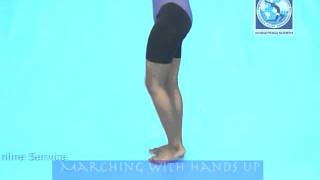 Marching With Hands Up With Pulling Of Abdomen.avi