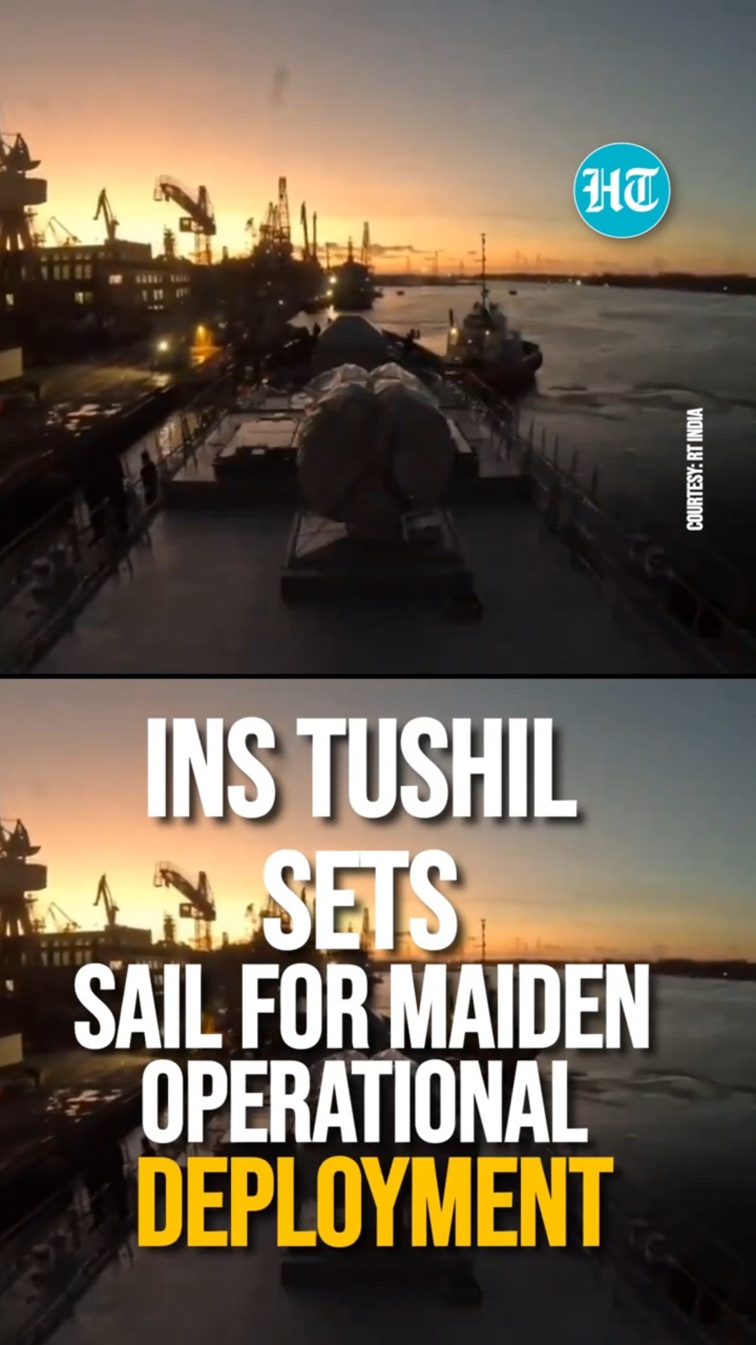 INS Tushil Departs For India From Russia's Kaliningrad In It's Maiden Deployment