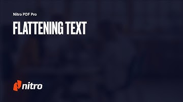 Nitro Pro: Flattening Text