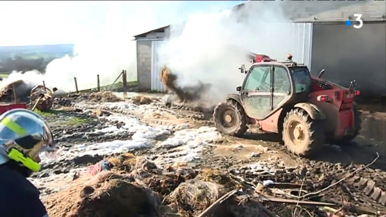 Incendie dans un bâtiment agricole de Benayes en Corrèze