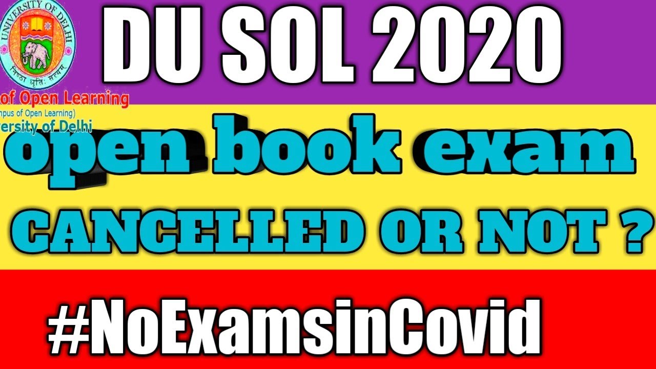 DU-SOL open book exam cancelled or not?  open book exam latest update।। open book exam latest news।।