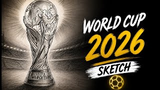 World Cup Trophy Sketch ✏️ | Step by Step Drawing (Cinematic Timelapse) | #fifa Artistry_of_Umaima