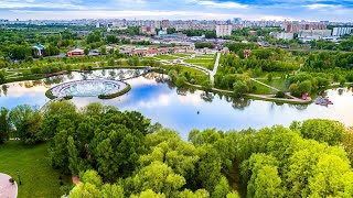 Парк Царицыно город Москва с высоты птичьего полета