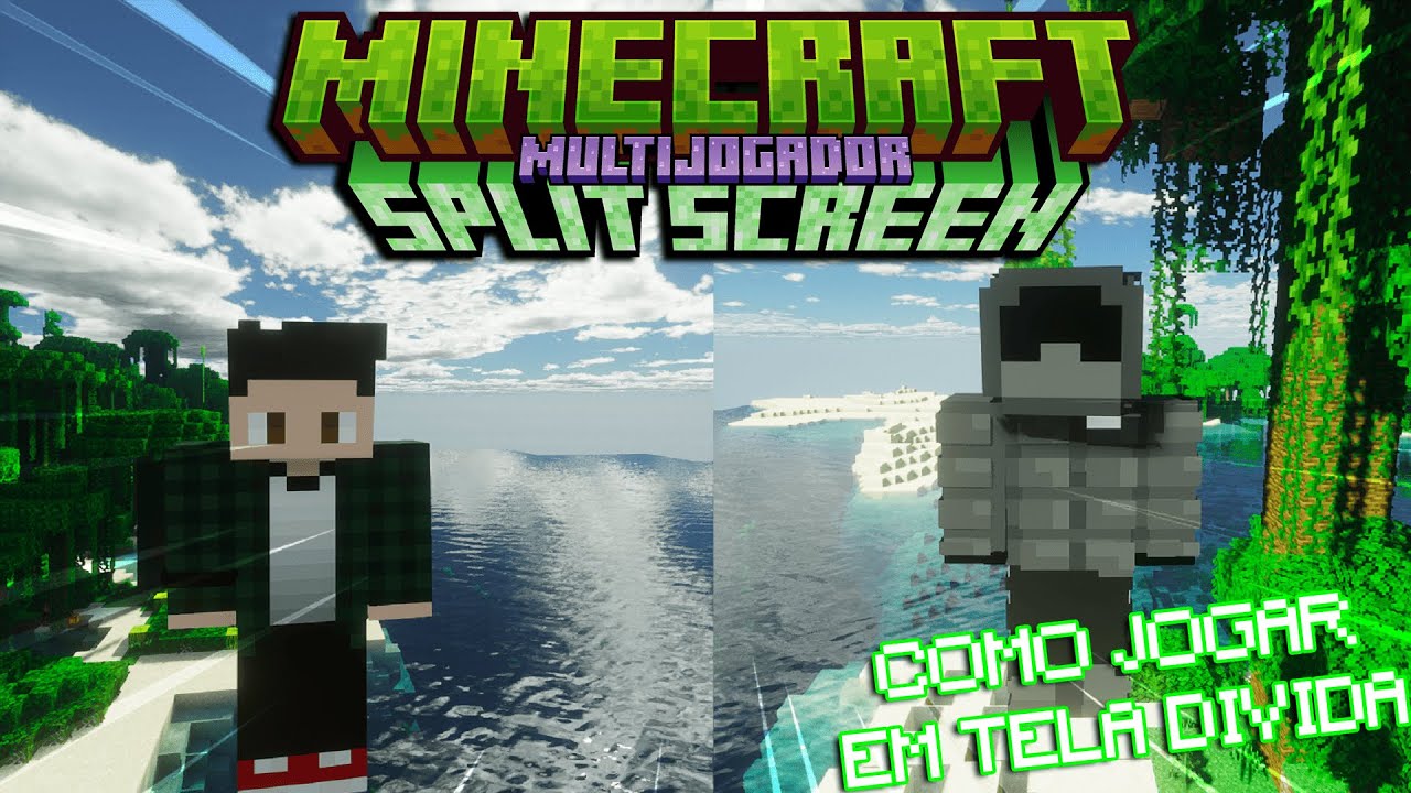 Como Jogar Minecraft em Tela Dividida no PC (Split Screen) 🎮 TUTORIAL ATUALIZADO! 😱