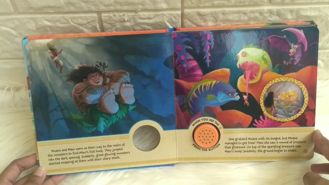 Disney Moana Story Sound Book with 4 fun sounds!
