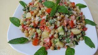 Chickpeas Salad Recipe | Ramadan Recipe For Iftar  طرز  تهیه شورنخود هندی بسیار خوشمزه