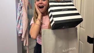 Lululemon and Sephora haul #lululemon#jcrew #starbucks #sephora #haul #glowrecipe #glossier #tower28