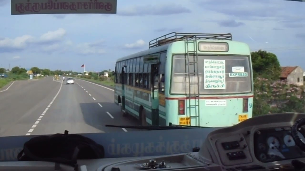 Frist time TNSTC Kum Economic AC bus Cabin ride Trichy to Thanjavur Friendly crews 😍😍😍