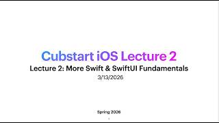 Famous [SP26] Cubstart iOS Lecture 2: More Swift & SwiftUI Fundamentals Net Worth
