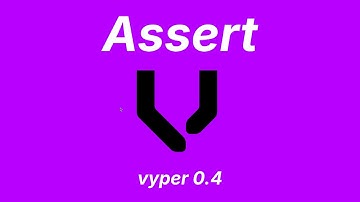Error handling with assert | Vyper 0.4
