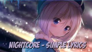 Nightcore - Caroline~Simple (Lyrics)