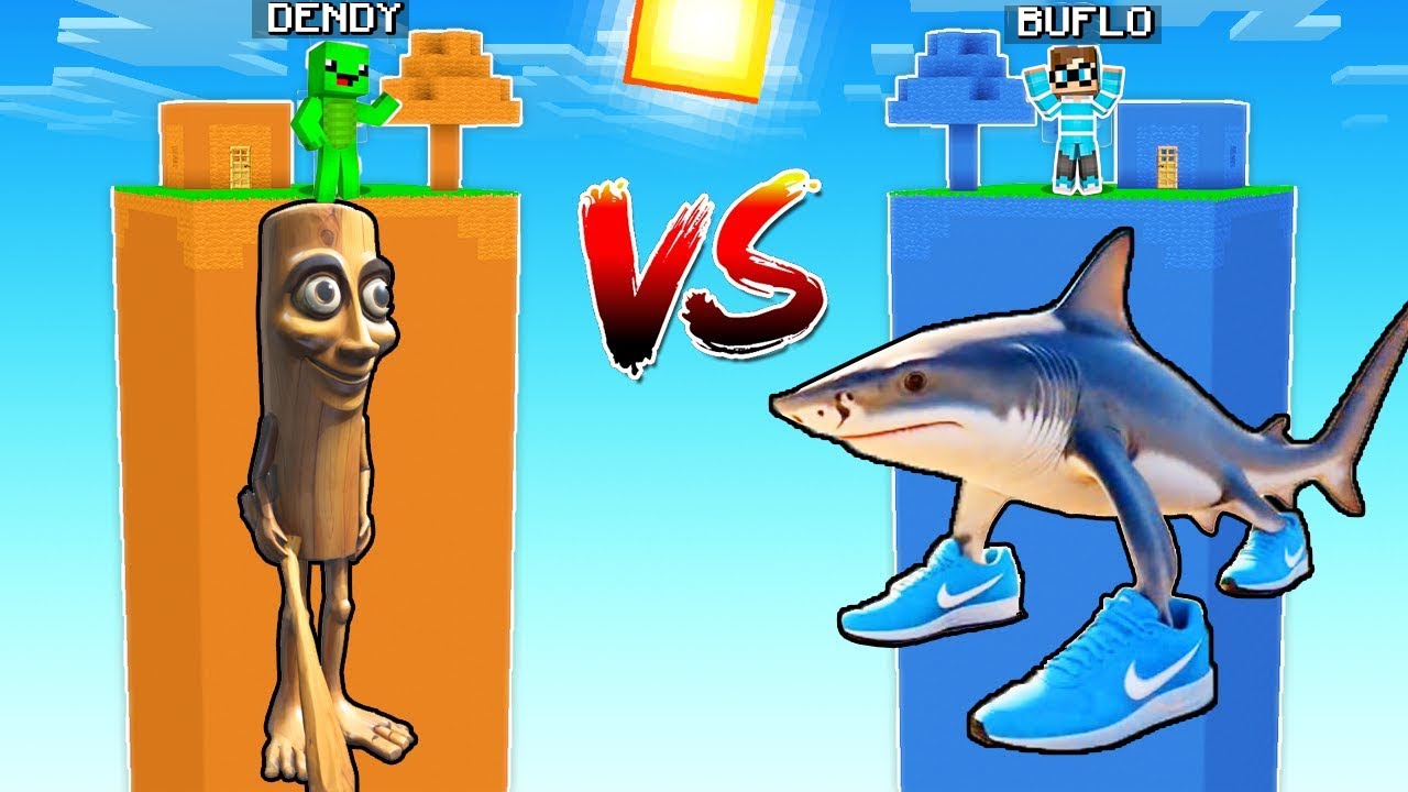 TUNG TUNG SAHUR HIMMELSINSEL vs. TRALALERO TRALALA HIMMELSINSEL in Minecraft!