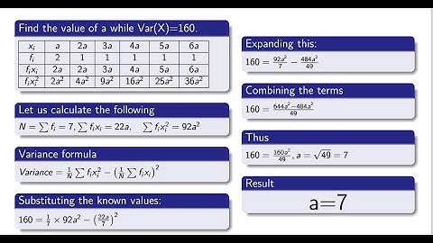 Video #78 Data Science and A.I. :Measures of Dispersion : Variance of Discrete Freq. Distribution