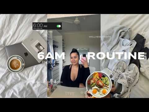 Wellness Day 🍵 | My 6am mindful, productive & healthy habits routine