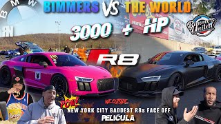 THREEDIRTY5 BUILT AUDI R8 VS R8 BKMS R8 INSANE POWER BMW VS DA WORLD M3 VS 1STOCKTTRS BMW E30 INSANE