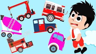 Memasang Mainan Mobil Truk Yang Rusak - Truk Molen, Truk Pemadam Kebakaran, Dan Truk Derek