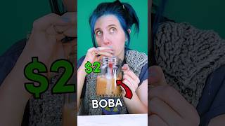 $2 Boba vs Boba shop, which is better? #halloweenwithshorts