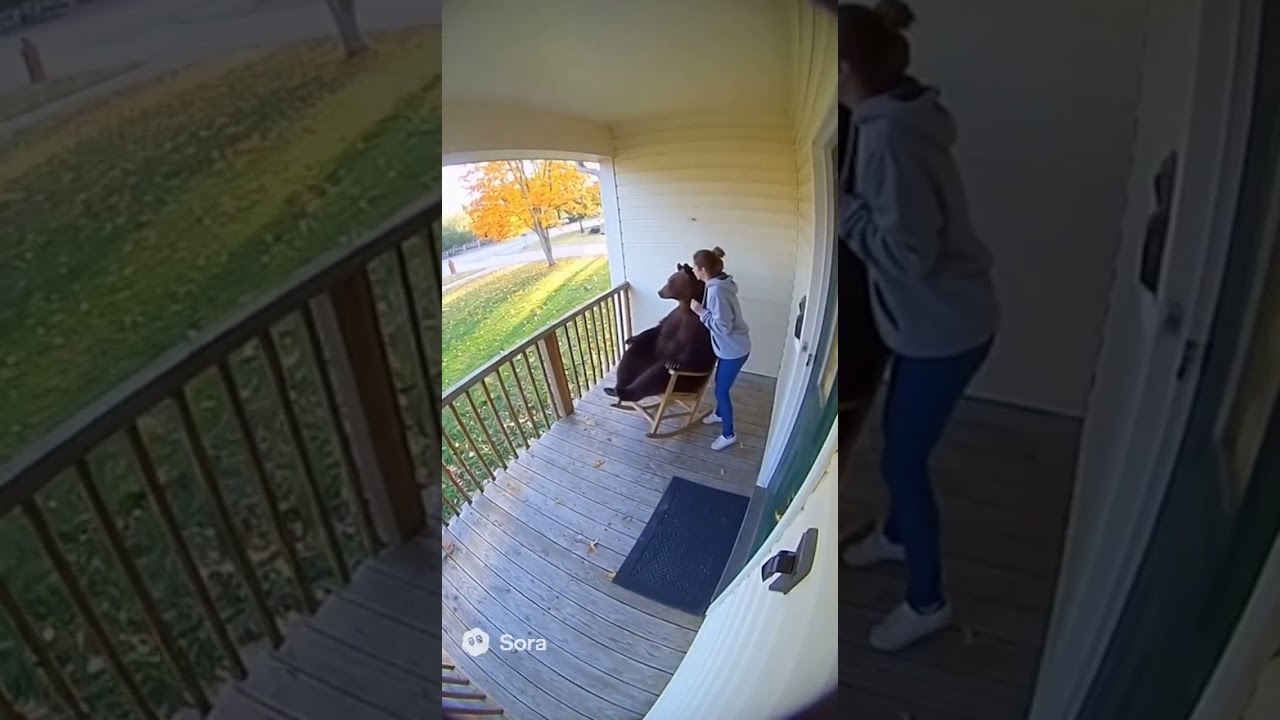 The Bear Got Scared Too! 🐻😱  Funny CCTV Footage