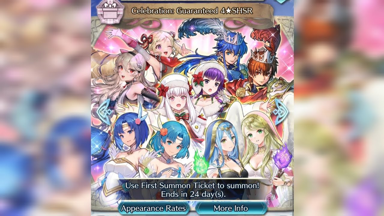 Fire Emblem Heroes- FEH's Summer Celebration: Guaranteed 4 ☆ SHSR Summoning