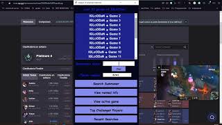 League of Legends Inspector - Python project with Tkinter and RiotWatcher
