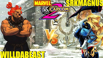 MvC2 Mvci Umvc3 WILLDABEAST vs SRKMAGNUS (Fightcade) pt 1