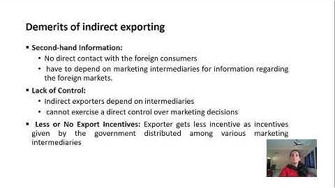 Session 39: Indirect exporting
