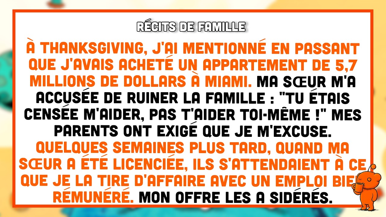 Ma sœur m’a traitée d’égoïste pour mon appart — puis m’a demandé un job.