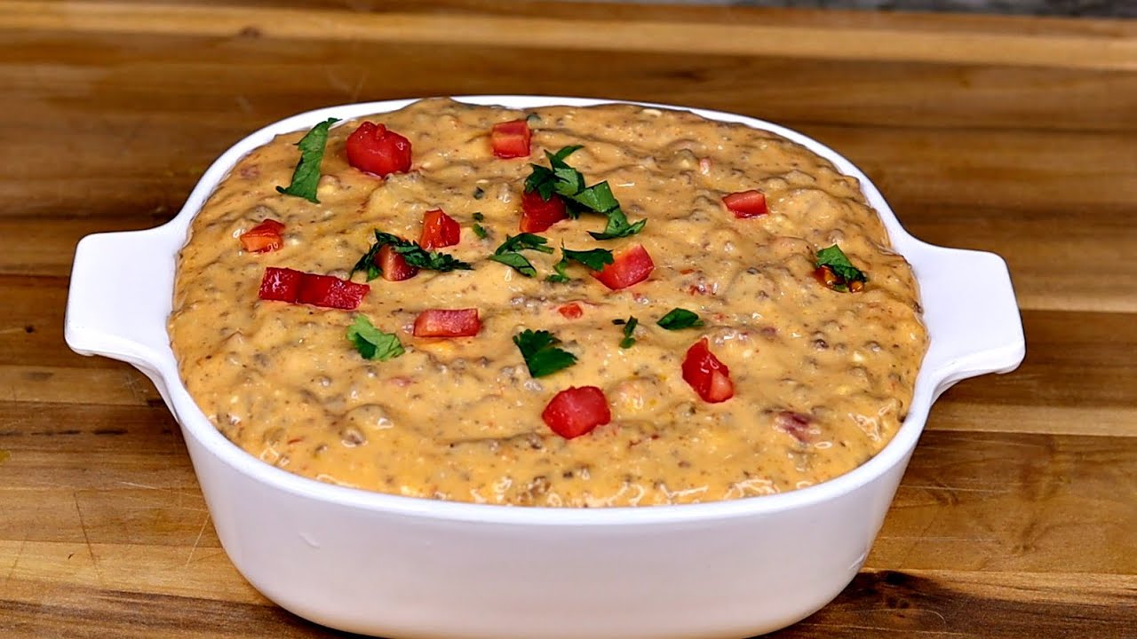 Easy Rotel Dip Recipe | Beef Rotel Queso Dip - YouTube