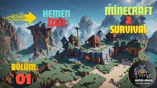 Yeni Bir Seriye Başlıyoruz!!! | Yeni Bir Ev Yaptım!! | Minecraft Survıval-2 Bölüm-01 #minecraft