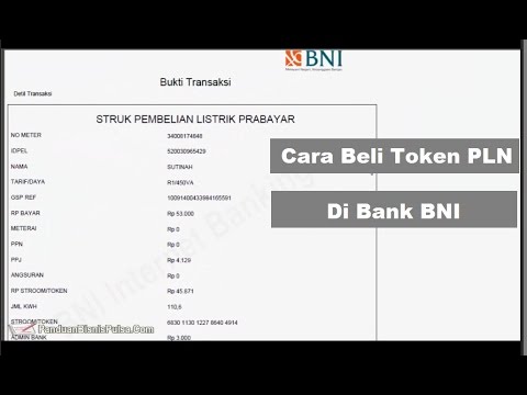 Cara Beli Token Listrik Via ATM Bni. 