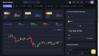 Crypto Admin Templates Dashboard With LTR Dark Theme