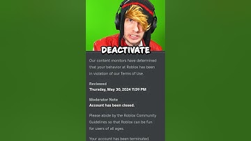 Deactivating My Roblox Account