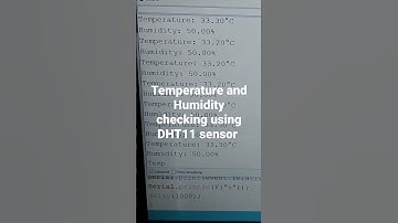 Temperature and Humidity checking using DHT11 sensor. #arduino #iot #dht11 #dht #technology