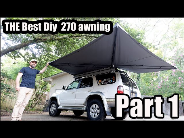 Epic DIY car awning with a tarp (no roof racks - under R1,500