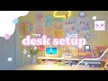 comfy cute aesthetic desk setup tour  a pastel workspace with gaming touches  some unboxings 