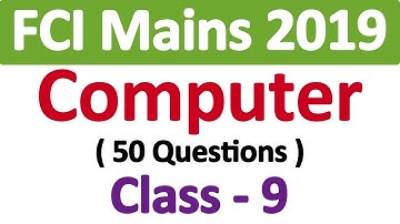 FCI Mains 2019 Computer Class 9 | FCI Mains Mock Test | FCI Mains exam preparation | The Study Power