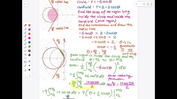 10.4 Part 3: Area enclosed by 2 polar curve | this is a long problem | Calculus