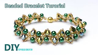 DIY beaded bracelet, Jewelry making tutorial