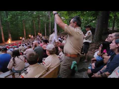 Cherokee scout reservation OA tap out ceremony for 221 F troop 06/23/22