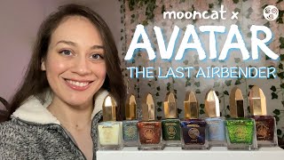 Mooncat x AVATAR: The Last Airbender 💧🪨🔥🌀 Collab Swatches, Comparisons   Review!