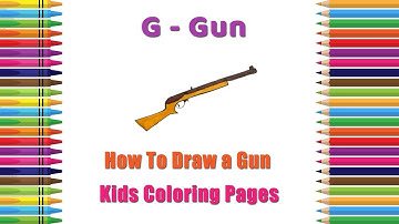 How to Draw a Gun Coloring Pages | Alphabets Coloring Pages | Baby Coloring Videos | Coloring Gun