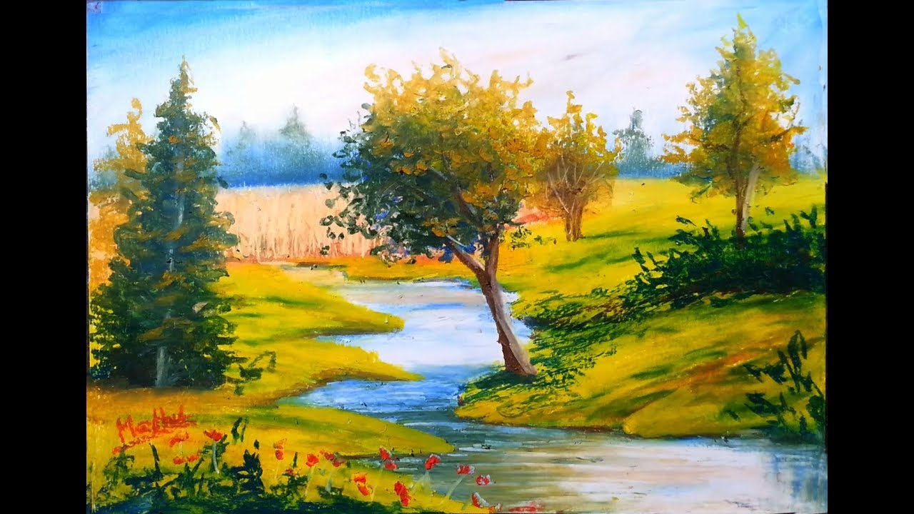 Scenic View Drawing Nature Using Oil Pastel How To Use Oil Pastels Oil Pastel Lesson Youtube Scenic View Drawing Nature Using Oil Pastel How To Use Oil Pastels Oil Pastel Lesson Youtube