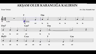 AKŞAM OLUR KARANLIĞA KALIRSIN--Dm--:Guitar,Flute,Melodica,Keyboard,Violin.